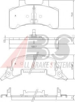 Тормозные колодки A.B.S. 38289