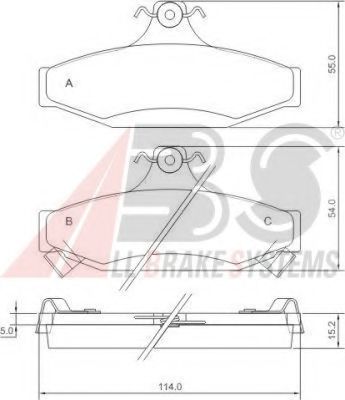 Тормозные колодки A.B.S. 38295