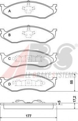 Тормозные колодки A.B.S. 38477