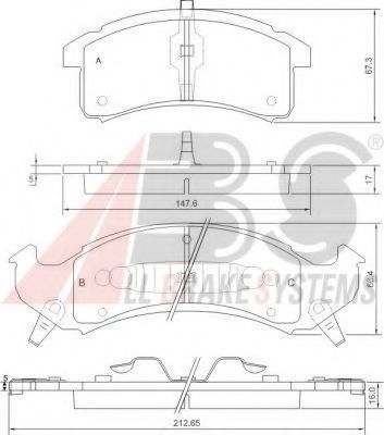 Тормозные колодки A.B.S. 38505