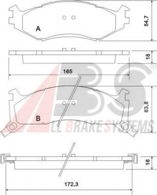 Тормозные колодки A.B.S. 38521