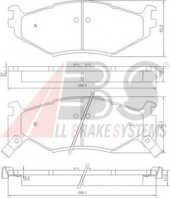 Тормозные колодки A.B.S. 38522