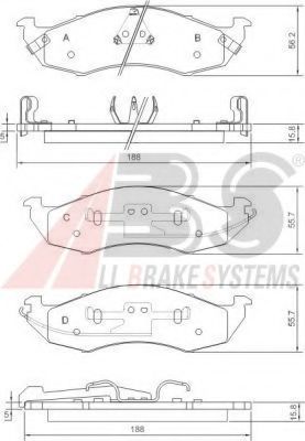 Тормозные колодки A.B.S. 38576