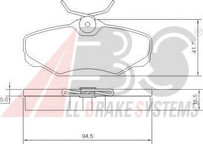 Тормозные колодки A.B.S. 38610