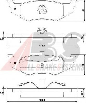 Тормозные колодки A.B.S. 38782