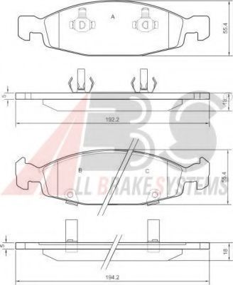 Тормозные колодки A.B.S. 38790