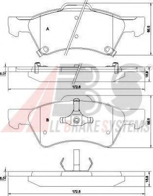 Тормозные колодки A.B.S. 38857