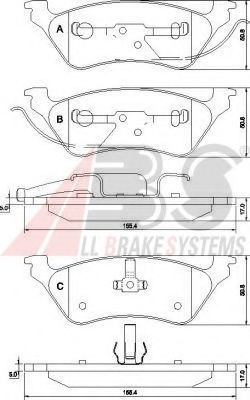 Тормозные колодки A.B.S. 38858