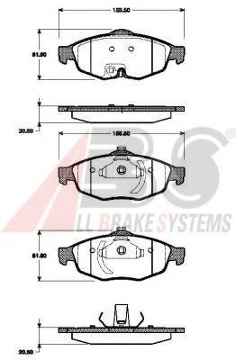 Тормозные колодки A.B.S. 38869