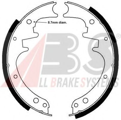 Тормозные колодки барабанные A.B.S. 40267