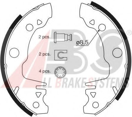 Тормозные колодки барабанные A.B.S. 8118