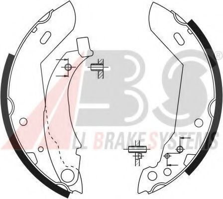 Тормозные колодки барабанные A.B.S. 8123