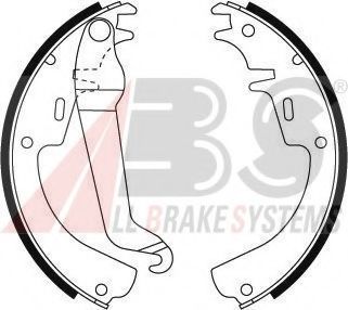 Тормозные колодки барабанные A.B.S. 8713