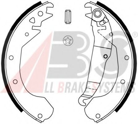 Тормозные колодки барабанные A.B.S. 8807