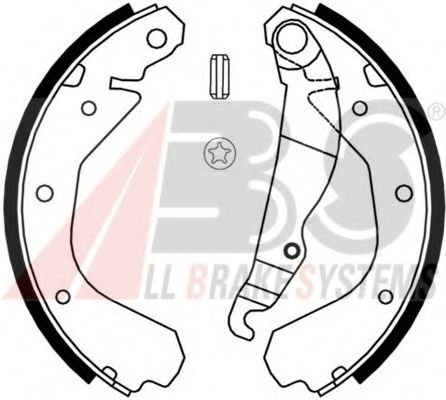 Тормозные колодки барабанные A.B.S. 8809