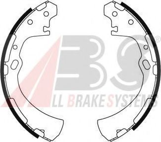 Тормозные колодки барабанные A.B.S. 8848