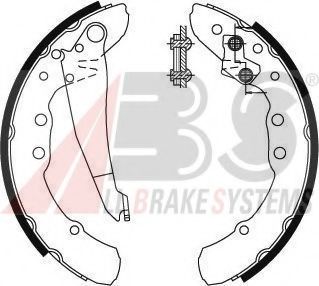 Тормозные колодки барабанные A.B.S. 8921