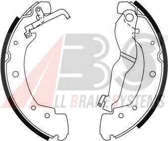 Тормозные колодки барабанные A.B.S. 8930