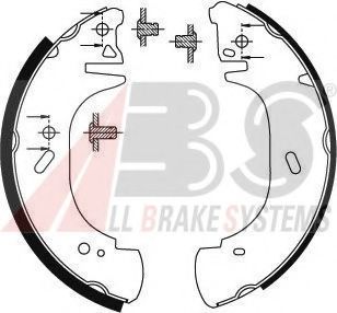 Тормозные колодки барабанные A.B.S. 8941