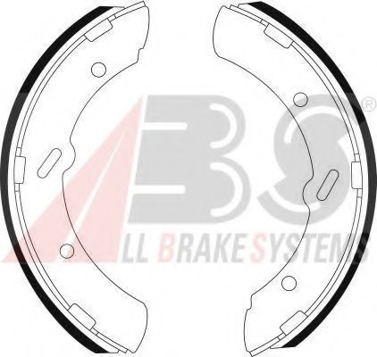Тормозные колодки барабанные A.B.S. 9009