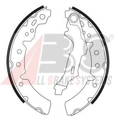 Тормозные колодки барабанные A.B.S. 9011