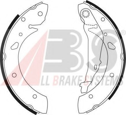 Тормозные колодки барабанные A.B.S. 9012