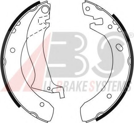 Тормозные колодки барабанные A.B.S. 9055