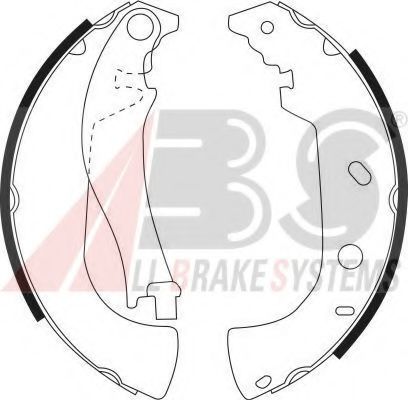 Тормозные колодки барабанные A.B.S. 9057