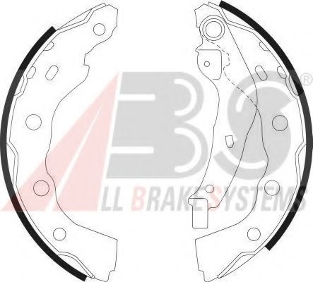 Тормозные колодки барабанные A.B.S. 9063