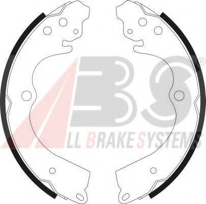 Тормозные колодки барабанные A.B.S. 9070