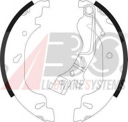 Тормозные колодки барабанные A.B.S. 9074