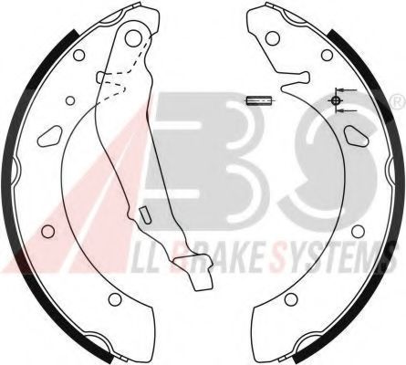 Тормозные колодки барабанные A.B.S. 9076