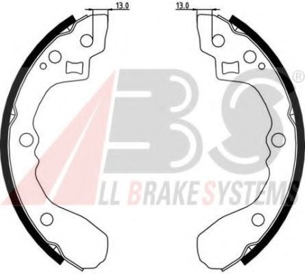Тормозные колодки барабанные A.B.S. 9080