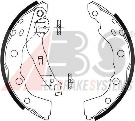Тормозные колодки барабанные A.B.S. 9088