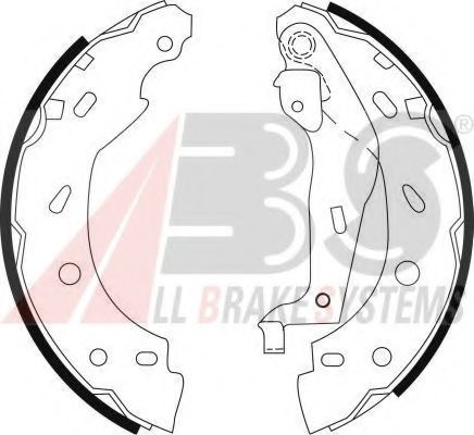 Тормозные колодки барабанные A.B.S. 9123