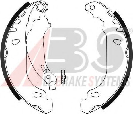Тормозные колодки барабанные A.B.S. 9124