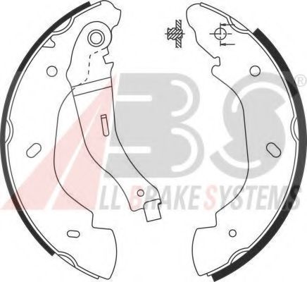 Тормозные колодки барабанные A.B.S. 9126