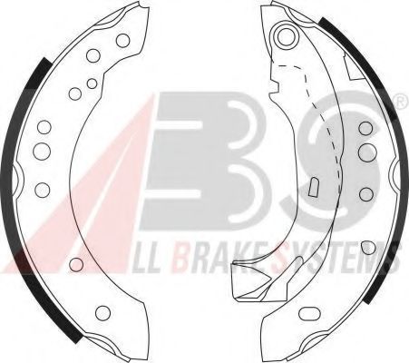 Тормозные колодки барабанные A.B.S. 9127