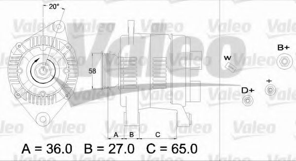 Генератор VALEO 436284