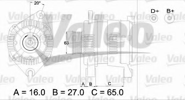 Генератор VALEO 436340