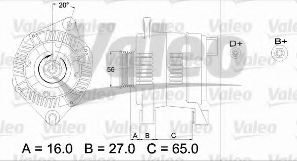 Генератор VALEO 436344
