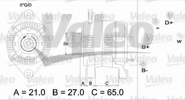 Генератор VALEO 436403