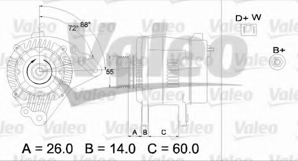 Генератор VALEO 436443