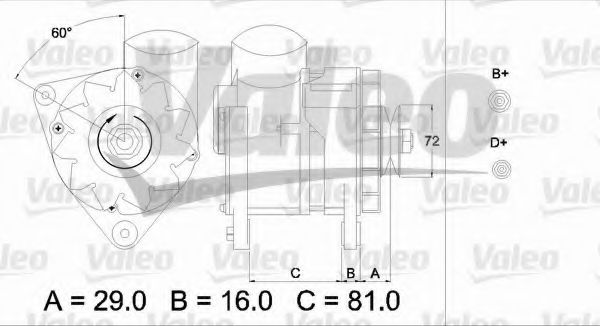 Генератор VALEO 436622