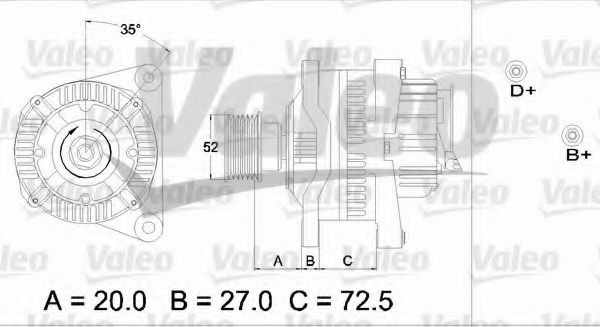 Генератор VALEO 436675