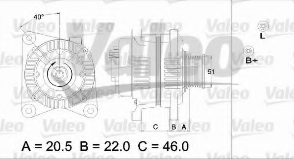 Генератор VALEO 436679