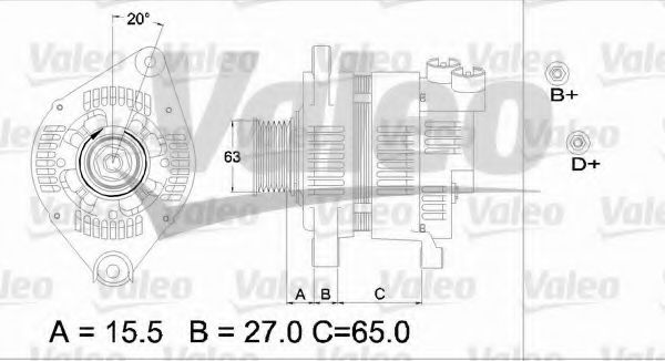 Генератор VALEO 437164