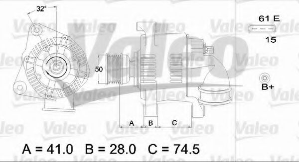 Генератор VALEO 437366