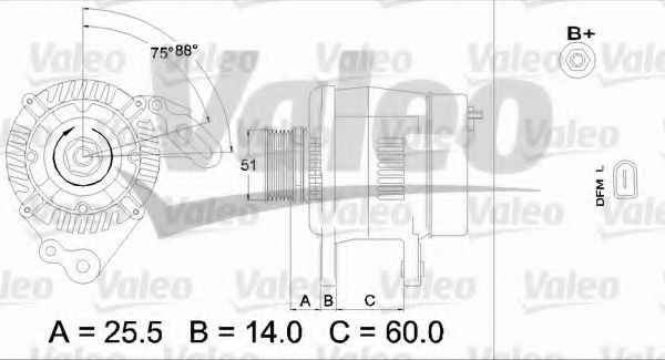 Генератор VALEO 437403