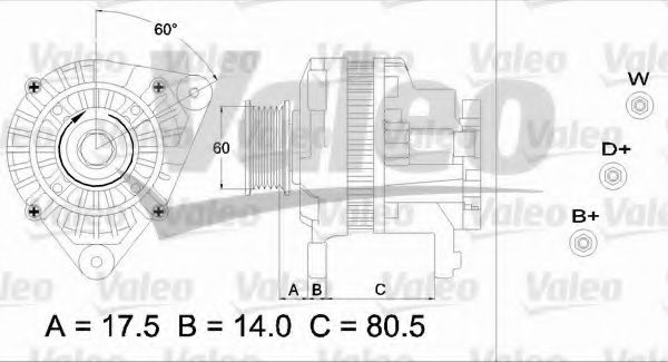 Генератор VALEO 437427